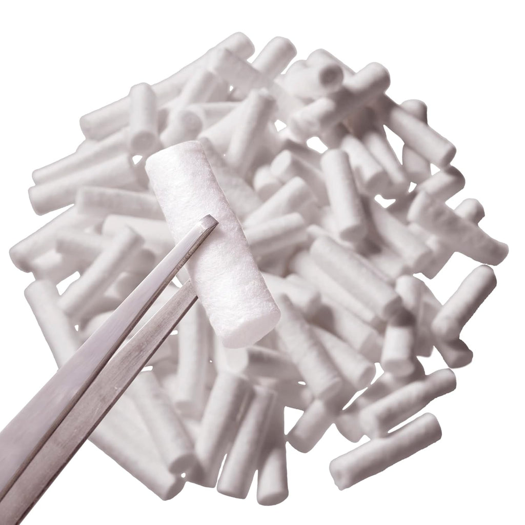 100 Dental Cotton Rolls, 1.5 Inch Nosebleed Plugs for Kids or Adults - Extra Absorbent Blood Clotting, Cotton Rolls (100 Count)