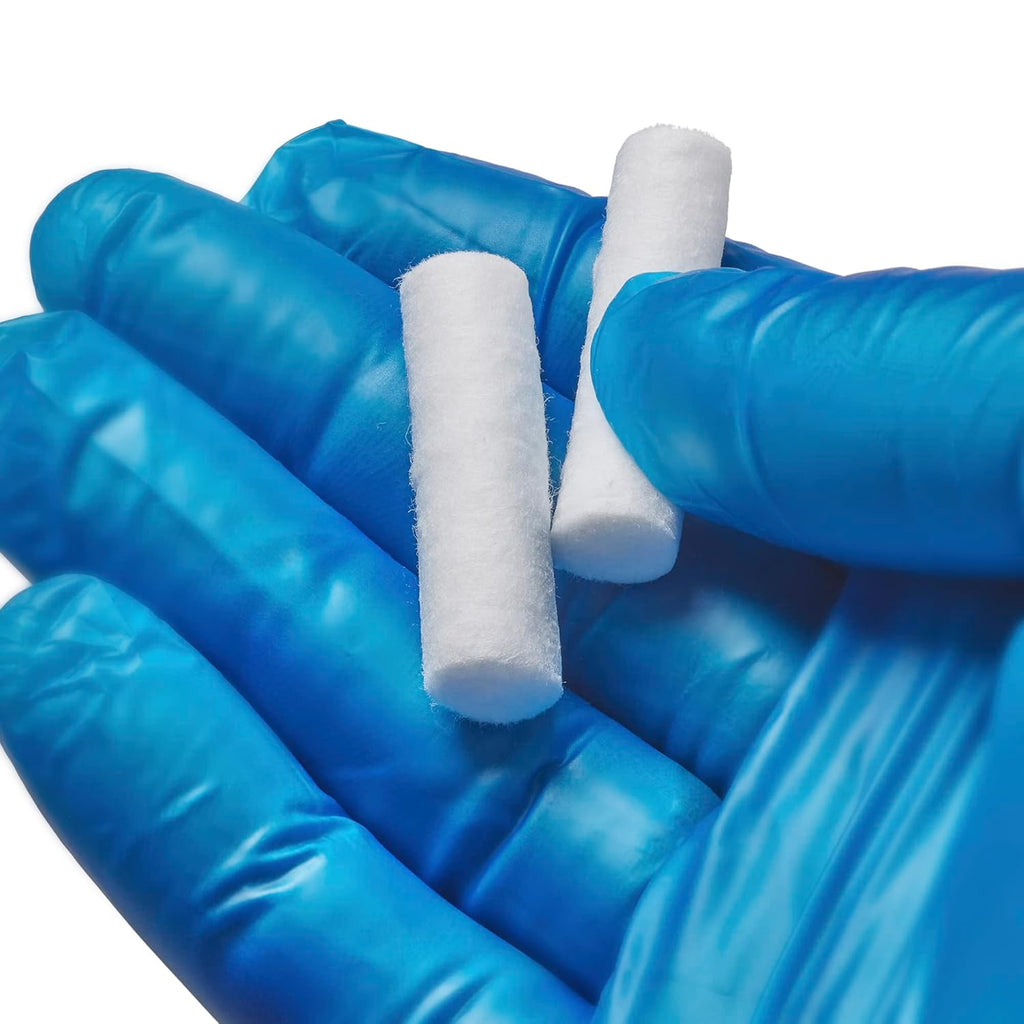 100 Dental Cotton Rolls, 1.5 Inch Nosebleed Plugs for Kids or Adults - Extra Absorbent Blood Clotting, Cotton Rolls (100 Count)