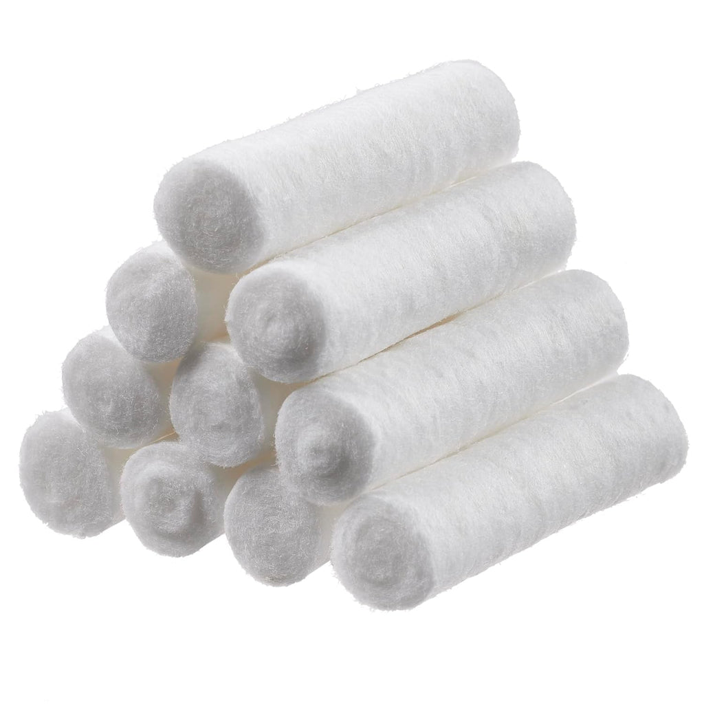 100 Dental Cotton Rolls, 1.5 Inch Nosebleed Plugs for Kids or Adults - Extra Absorbent Blood Clotting, Cotton Rolls (100 Count)
