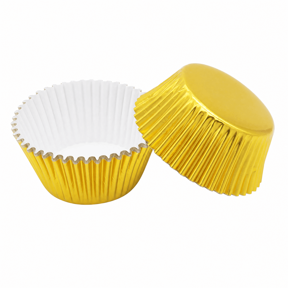 100 Gold Foil Cupcake Liners, Muffin Liners or Baking Cups for Desserts, Muffins, Cupcakes and More Treats; Grease Proof, No Smell, Food Grade, Nut Serving Containers (Gold 100)