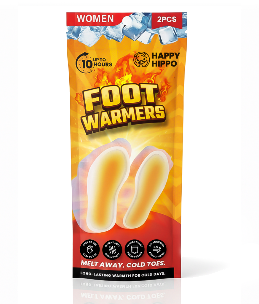 Women's Foot Warmers, Lasts 10hrs, Heats Fast, 2-3 Min Activation, Heated Feet Warmers, Camping, Hiking, Skating, Skiing; Blizzards, Cold Winter or Summer Nights (50 Pack, 25 Pairs)