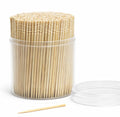 Traditional Single Point Wooden Toothpicks Made from Bamboo, Bulk Pack (500), -1 Container (500)