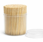 Traditional Single Point Wooden Toothpicks Made from Bamboo, Bulk Pack (500), -1 Container (500)